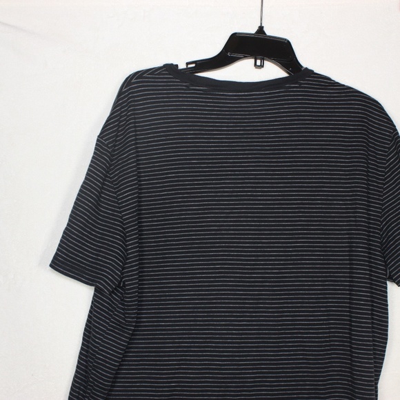Calvin Klein Men's Shirt XXL Black w/White Stripes Short Sleeve Body Fit T-Shirt - Picture 5 of 9
